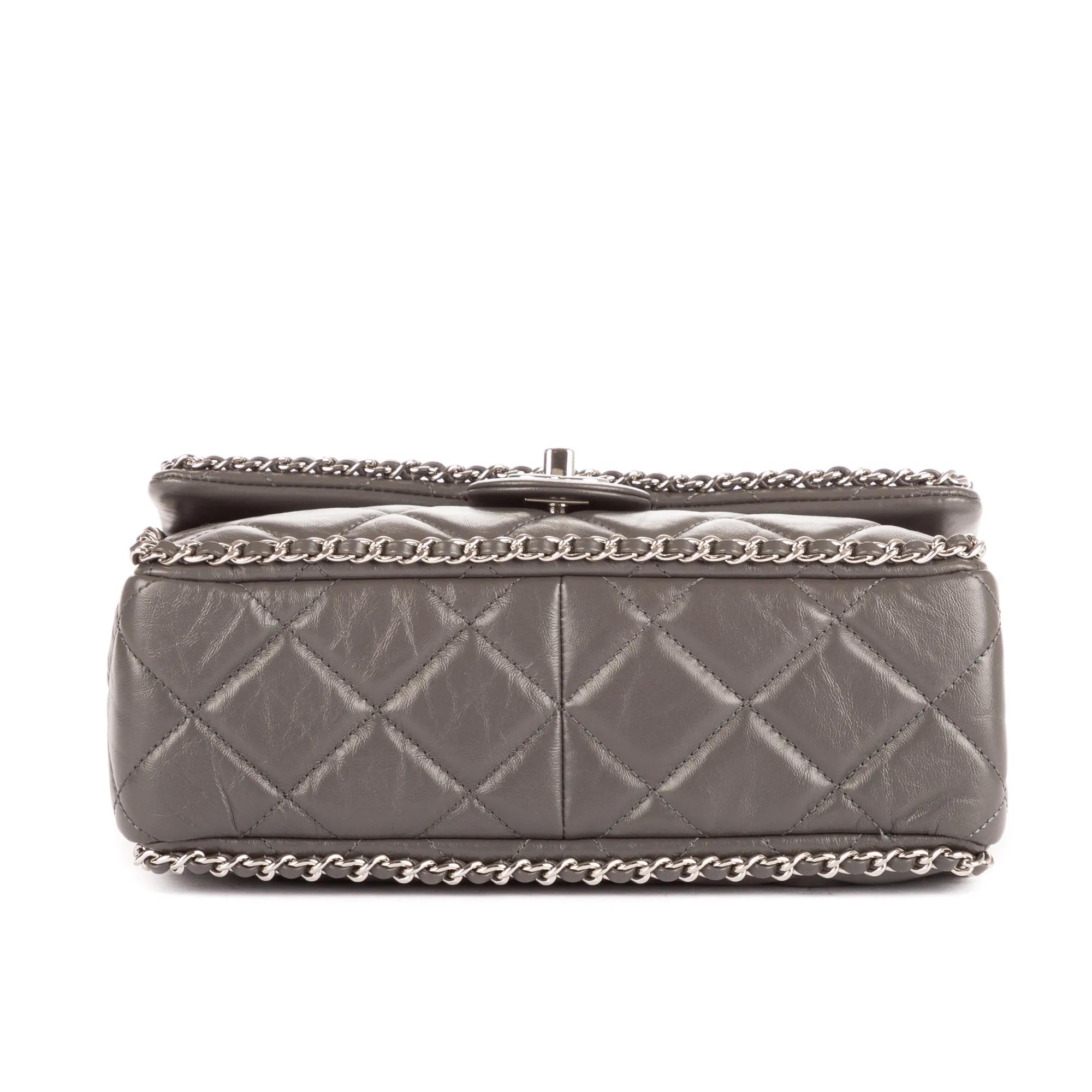 Thumbnail - Chanel Crossbody Bags - Chain-Around Small Single Flap - Gr. unisize - in Grau - für Damen