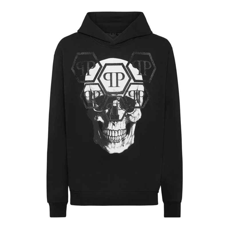 Philipp Plein Top Hoodie Skull schwarz
