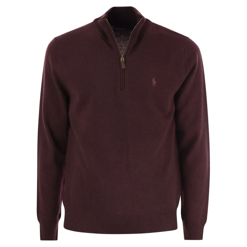 Polo Ralph Lauren Pullover Wool Pullover With Half Zip Burgundy