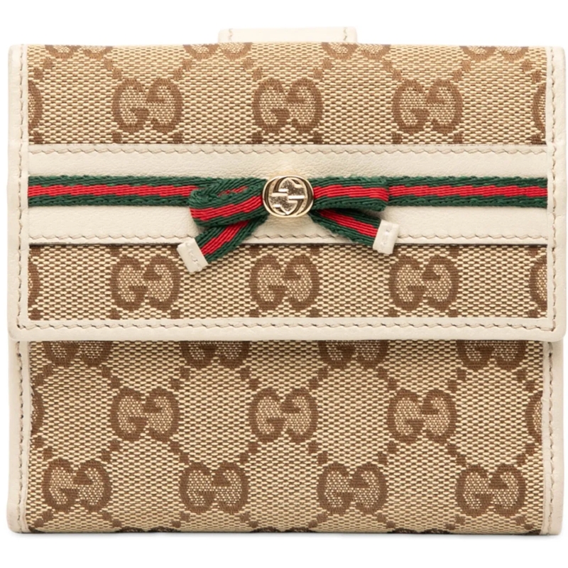 Gucci Geldbörse GG Canvas Princy Compact Wallet braun