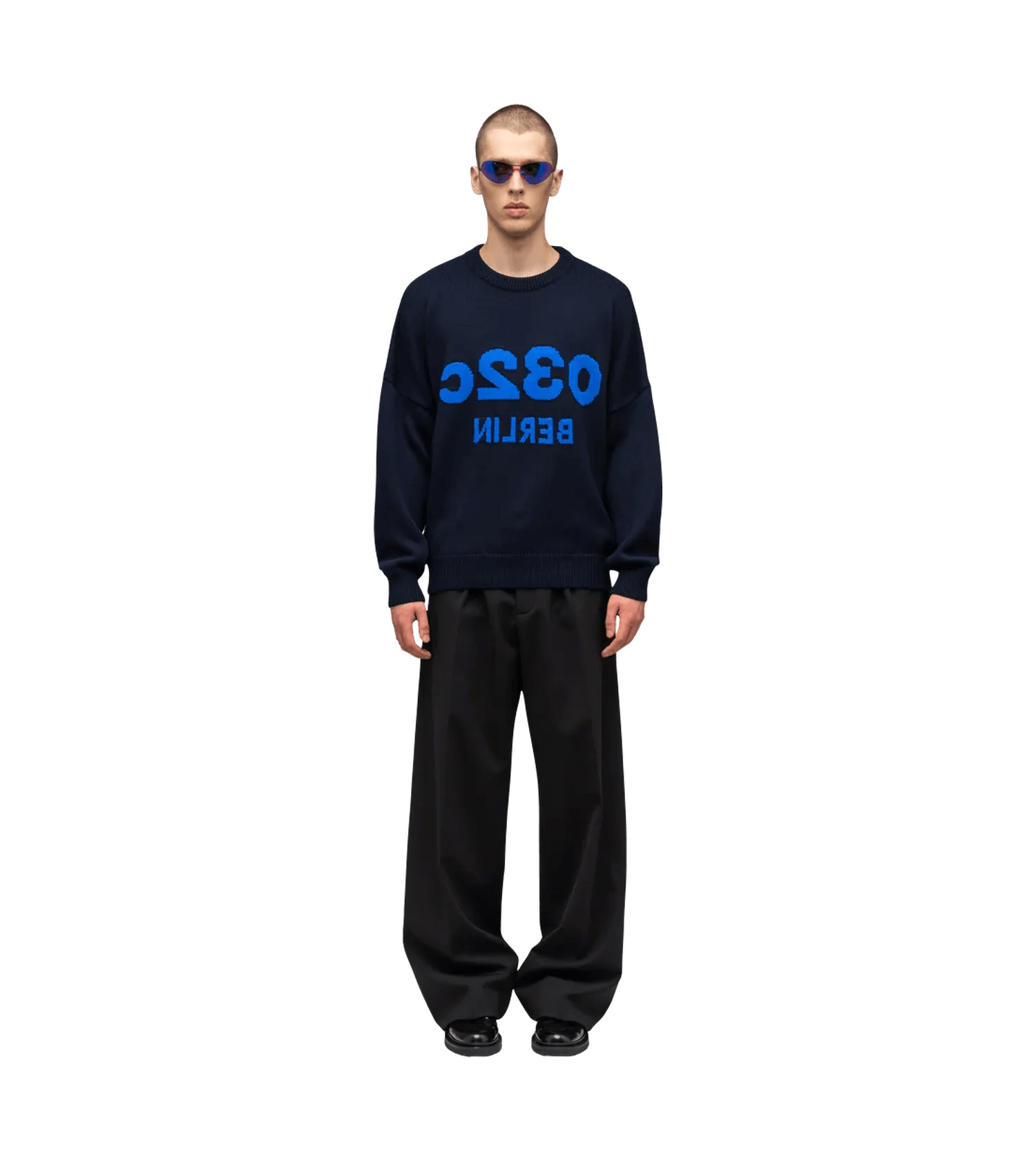 032c - %27%27SELFIE%27%27 Sweatshirt - Größe XL - blau