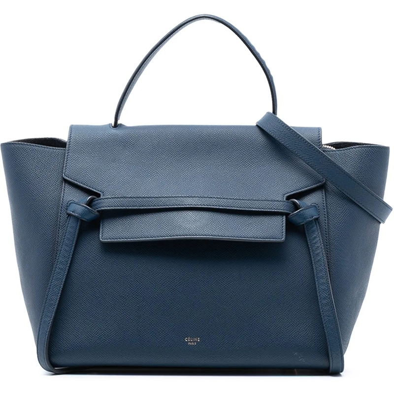 Celine Schultertasche Mini Grained Calfskin Belt Bag blau