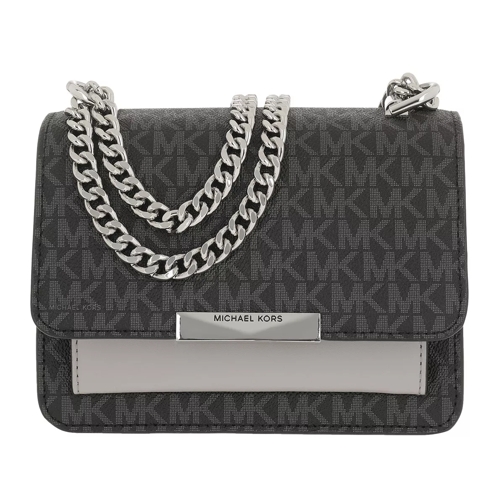 MICHAEL Michael Kors Jade Xs Gusset Crossbody Bag Black/Pearl Grey Crossbody Bag