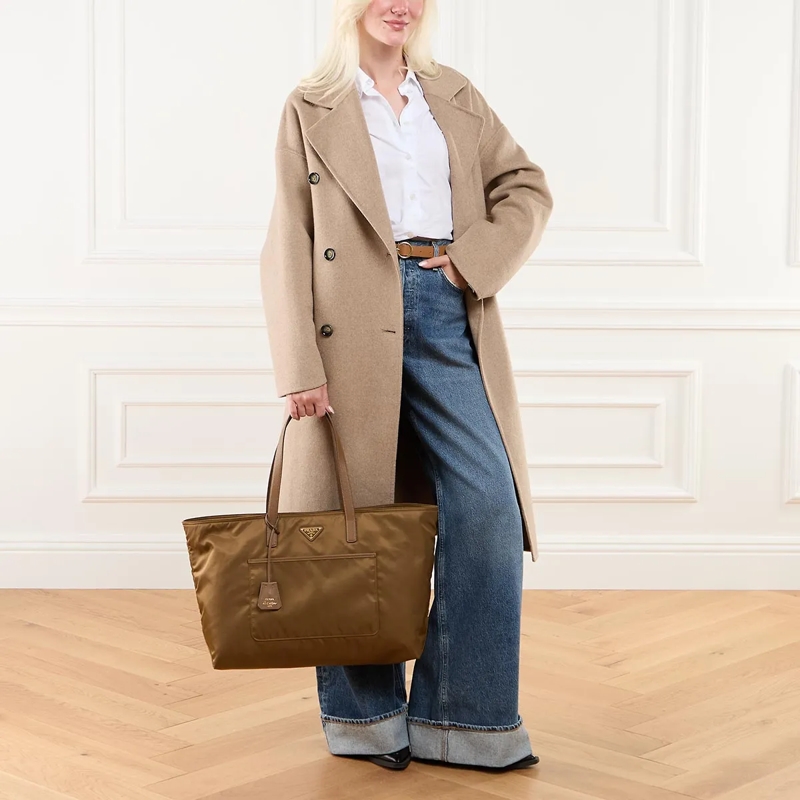 Prada Shopper Re-Nylon Tote Sughero(Image 2)