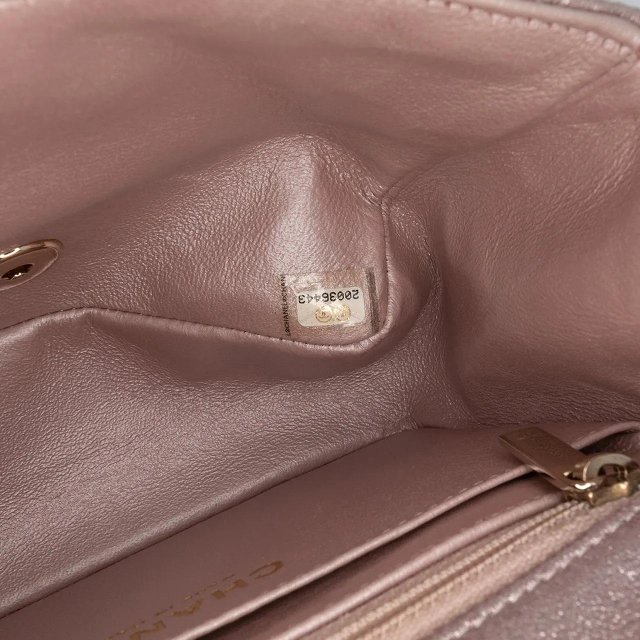 Thumbnail - Chanel Hobo Bags - Mini Square Classic Iridescent Calfskin Single Fla - Gr. unisize - in Gold - für Damen