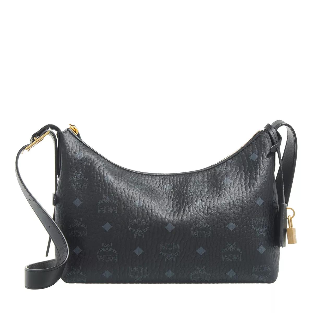 MCM Aren Vi Hobo Small Black Crossbody Bag