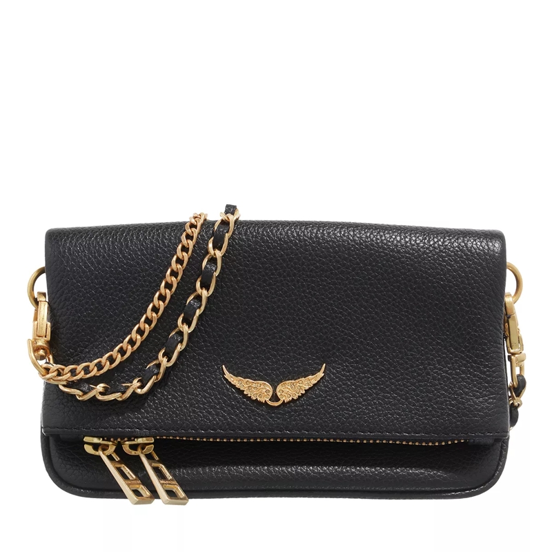 Zadig & Voltaire Minitasche Rock Nano Grained Leather Noir Gold