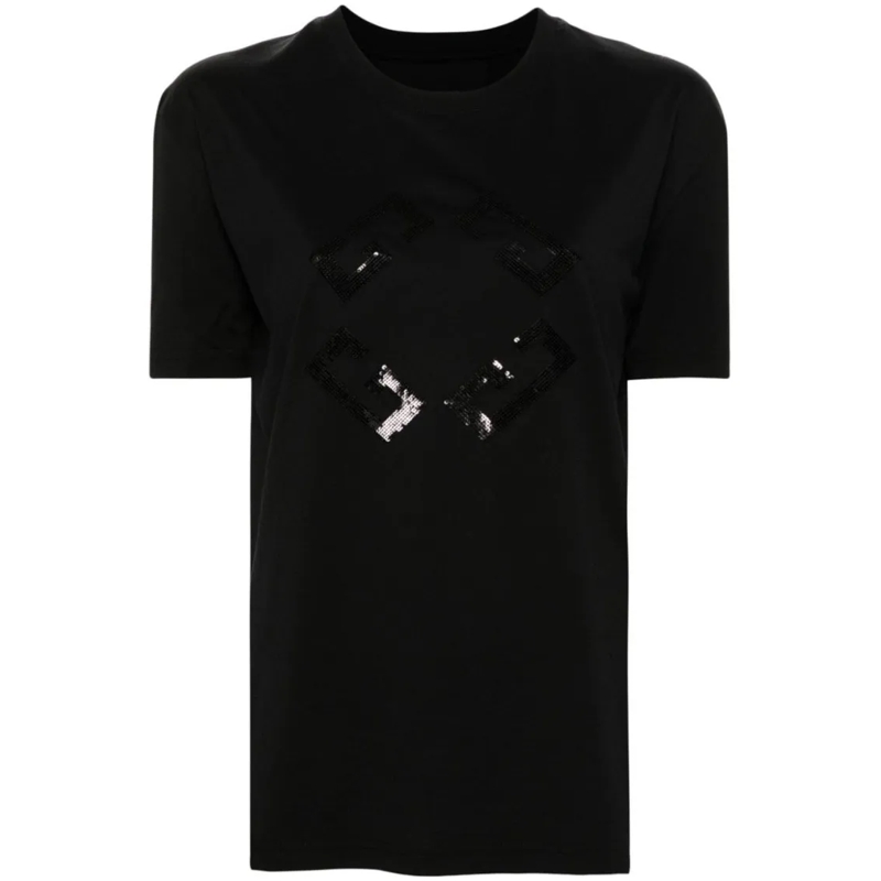 Givenchy T-shirt Lightweight Black Cotton Jersey Top Black