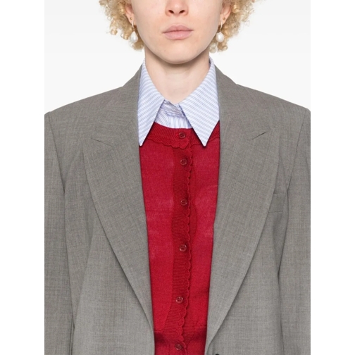 MSGM Blazer Medium Grey Classic Jacket With Button Grey (Image 2)