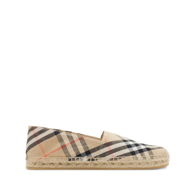 Burberry Balletschoenen Classic Slip-On Flat Shoes With Check Pattern Neutrals