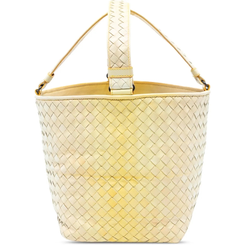 Bottega Veneta Schultertasche Nappa Intrecciato Nuance Bucket Bag gelb