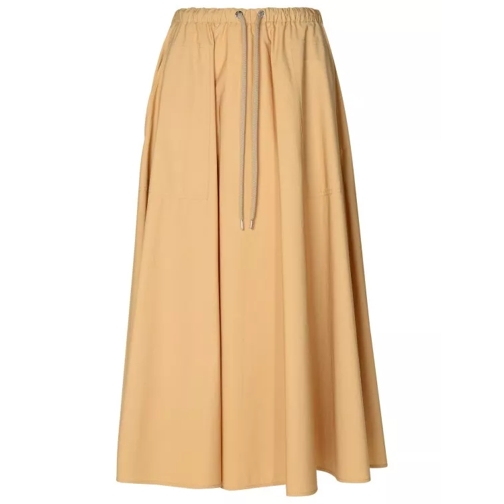 Moncler Beige Cotton Skirt Yellow 