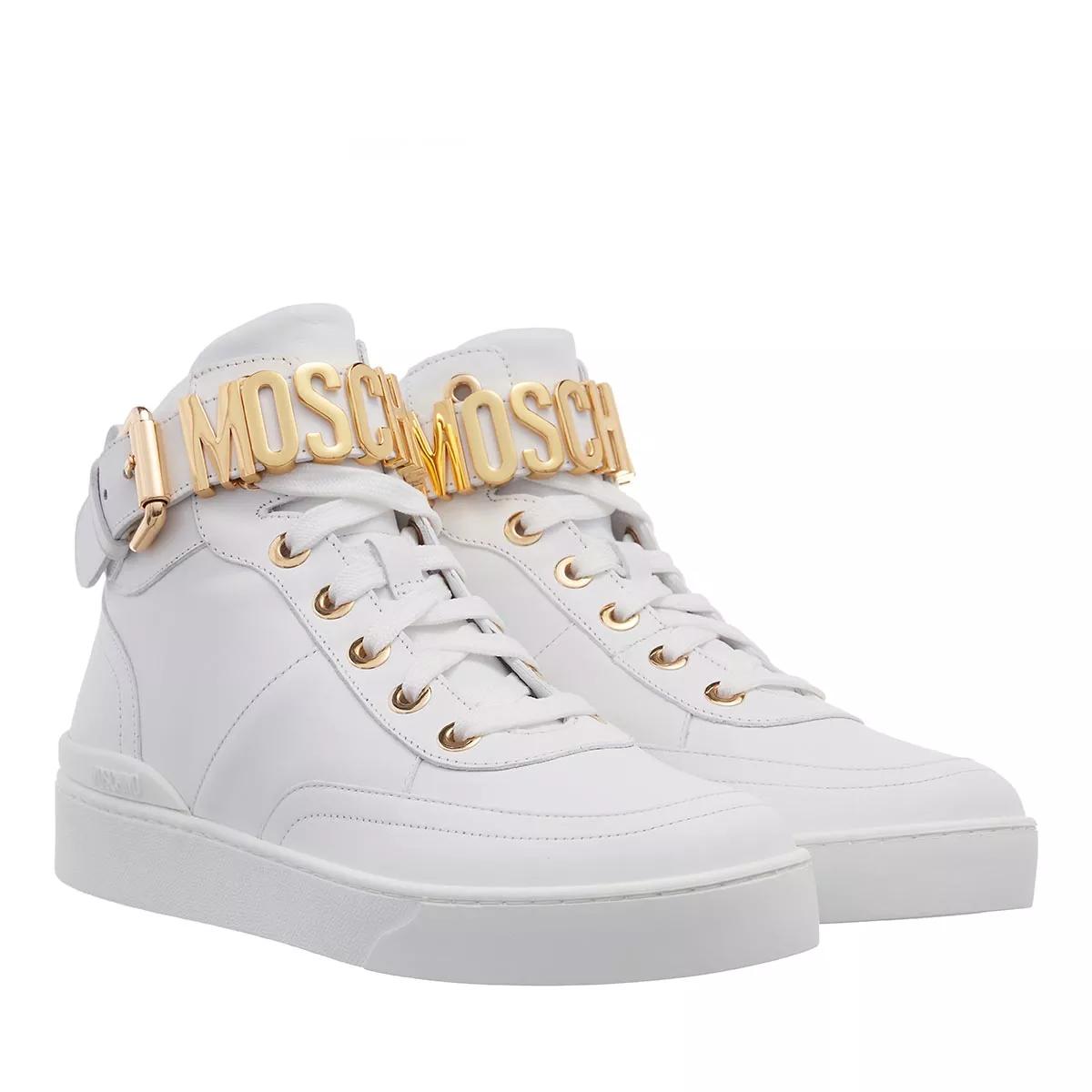 Moschino Sneakerd Basket Vitello Bianco sneaker haut de gamme