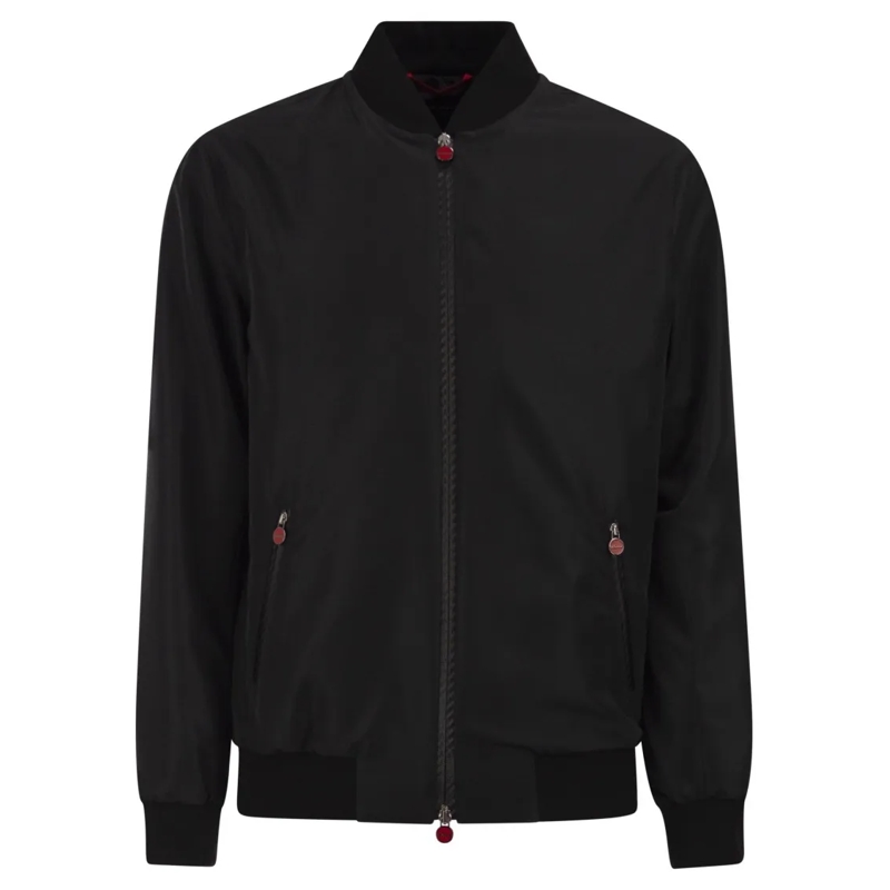 Kiton Bomberjacke Sea - Bomber Jacket In Technical Fabric Black