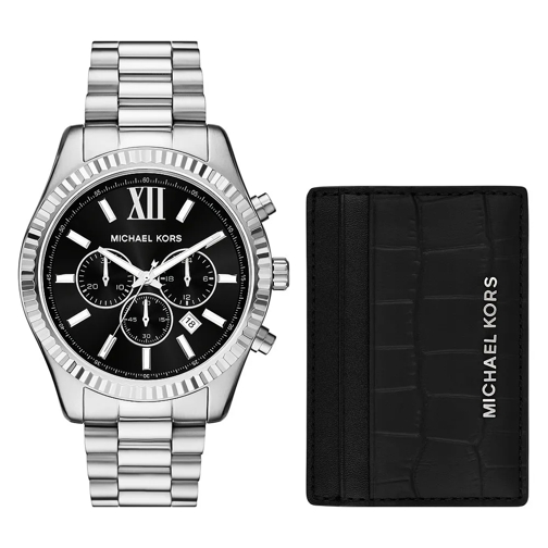 Michael Kors Digitaluhr Michael Kors Lexington Men's Watch Set MK1091SET Silber farbend