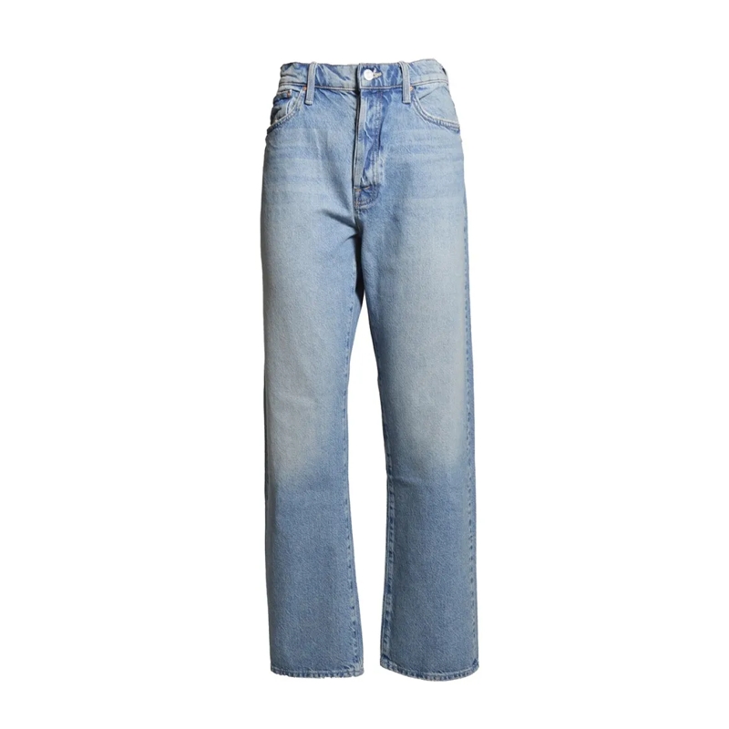 Mother Jeans The Ditcher Hover Straight Jeans In Blue Denim Blue