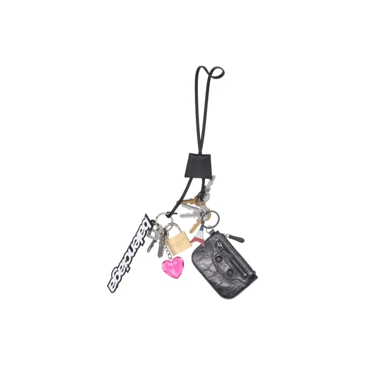 キーホルダー・キーリング Balenciaga Silver-Tone l Keychain With Multicolor Logo Women's Kit Charm/keychain in Multicolor | Balenciaga US