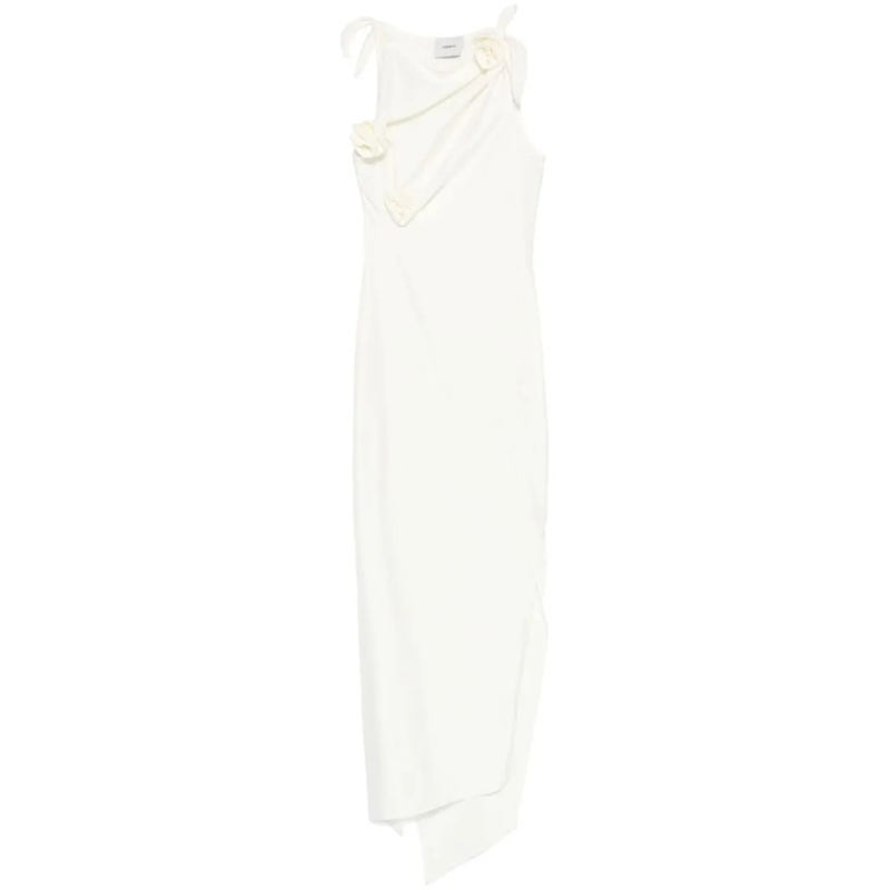 Coperni Midi-jurk Asymmetrical Midi Dress Red