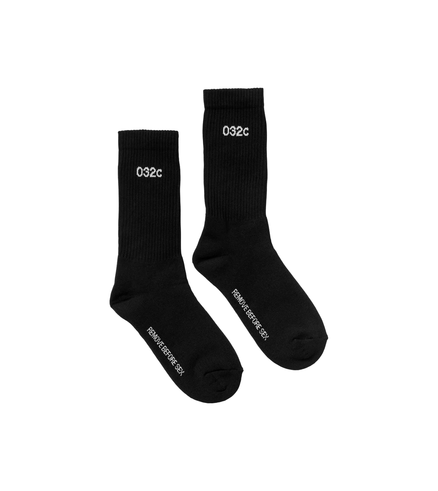 032c - %27%27REMOVE BEFORE SEX%27%27 Socken - Größe 44-46 - weiß