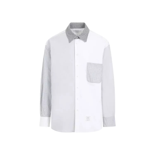 Thom Browne White Cotton Funmix Oversized Long Sleeve Shirt White 