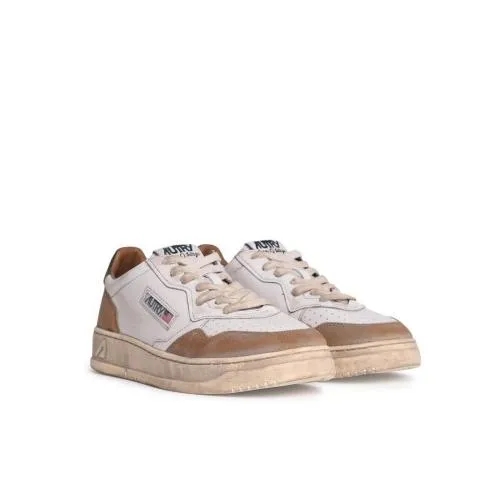 Autry International Super Vintage' White Leather Sneakers White låg sneaker