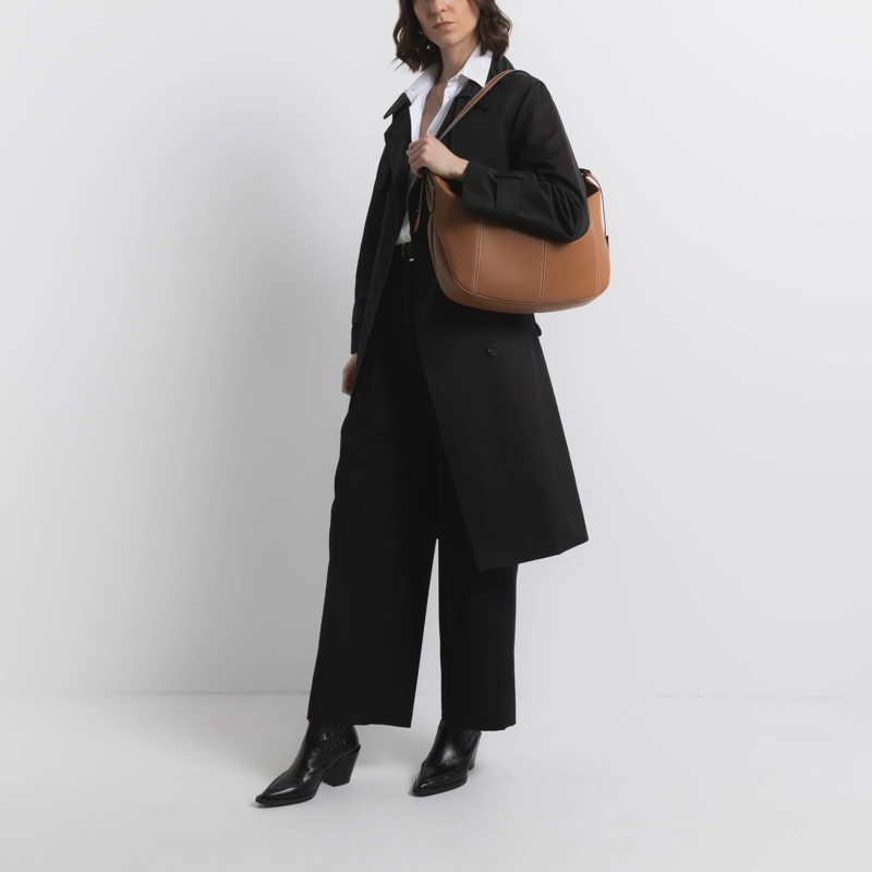 Lancel Hobotas Victoire Grained Cowhide Leather - L Zip Hobo Camel(Image 2)