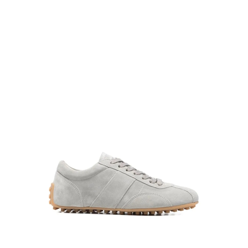 Tod's Lage-top sneaker Low-Profile Suede Sneakers With Textured Rubber So White