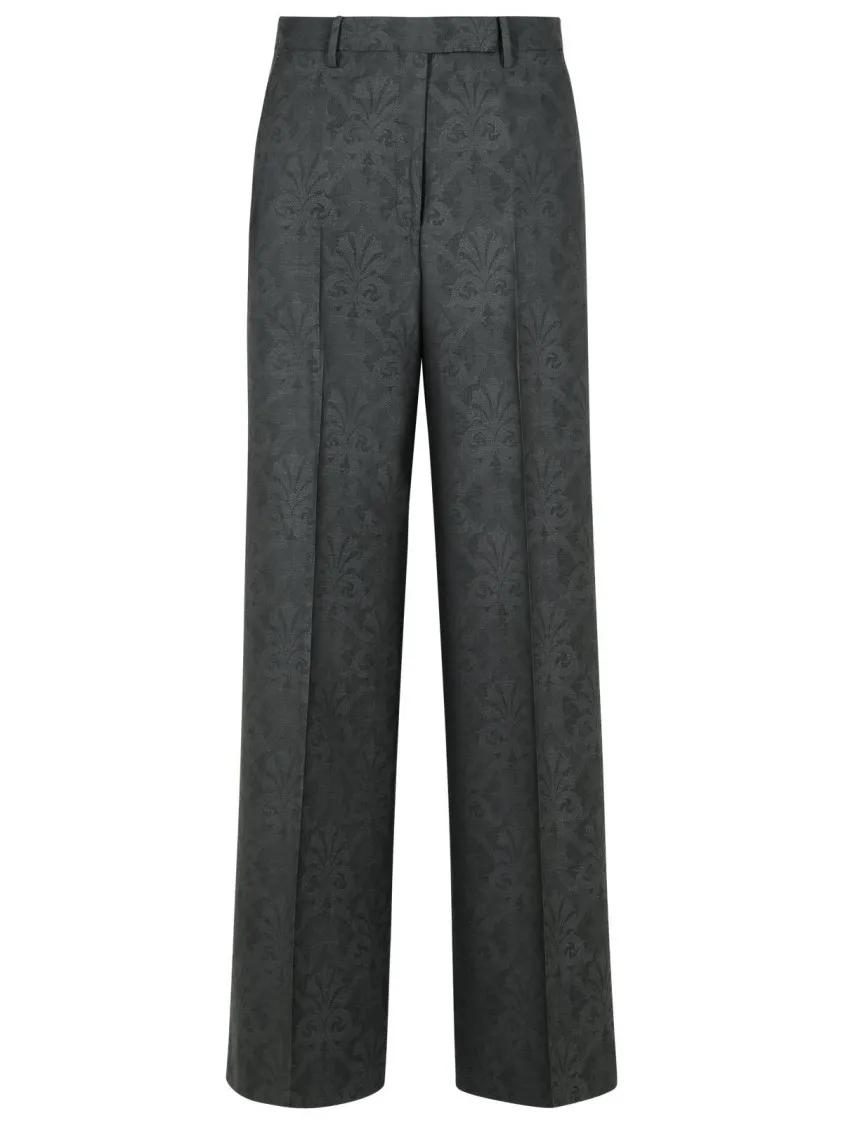 Etro - Grey Wool Trousers - Größe 42 - grau