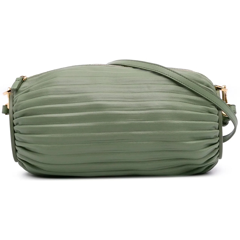 Loewe Sac à bandoulière Pleated Lambskin Bracelet Pouch grün