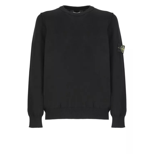 Stone Island Cotton Sweater Black 