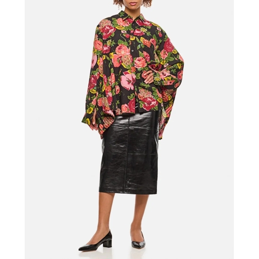 Junya Watanabe Hemden Flower Pattern Printed Shirt Multicolor