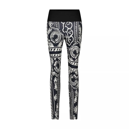 Sportalm Figurbetonte Hose Casy mit Print Schwarz 