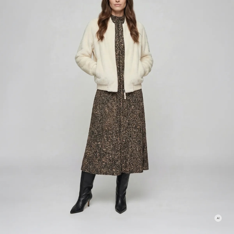 Marc Aurel Blouson Blouson- Ärmel und Kragen aus weichem Strickbünd beige(Image 2)