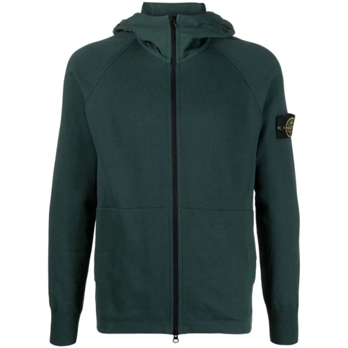 Stone Island Hoodie Logo-Patch Zip-Up Hoodie Black