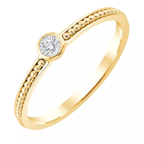 Pukka Berlin Marika Bezel Diamond Ring Yellow Gold Diamanten Ring