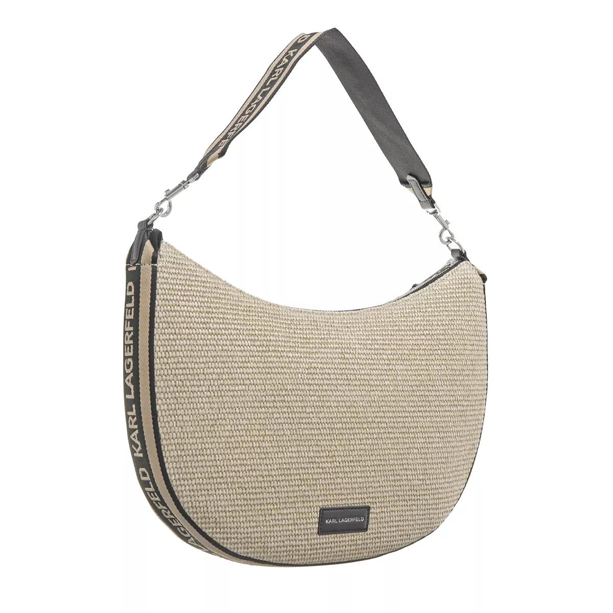 Karl Lagerfeld Hobo bags K Moon Md Shoulderbag Raffia in beige