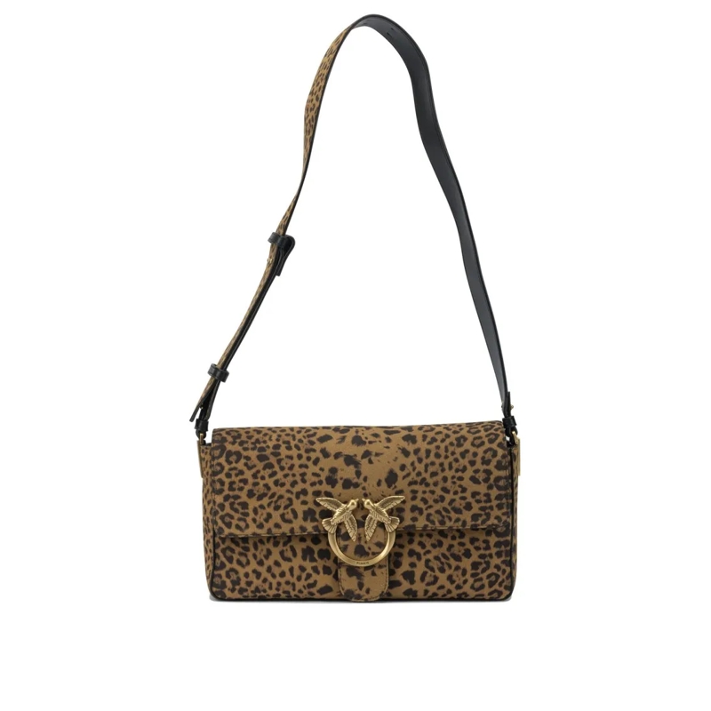 Pinko Schultertasche Leather Shoulder Bag Brown