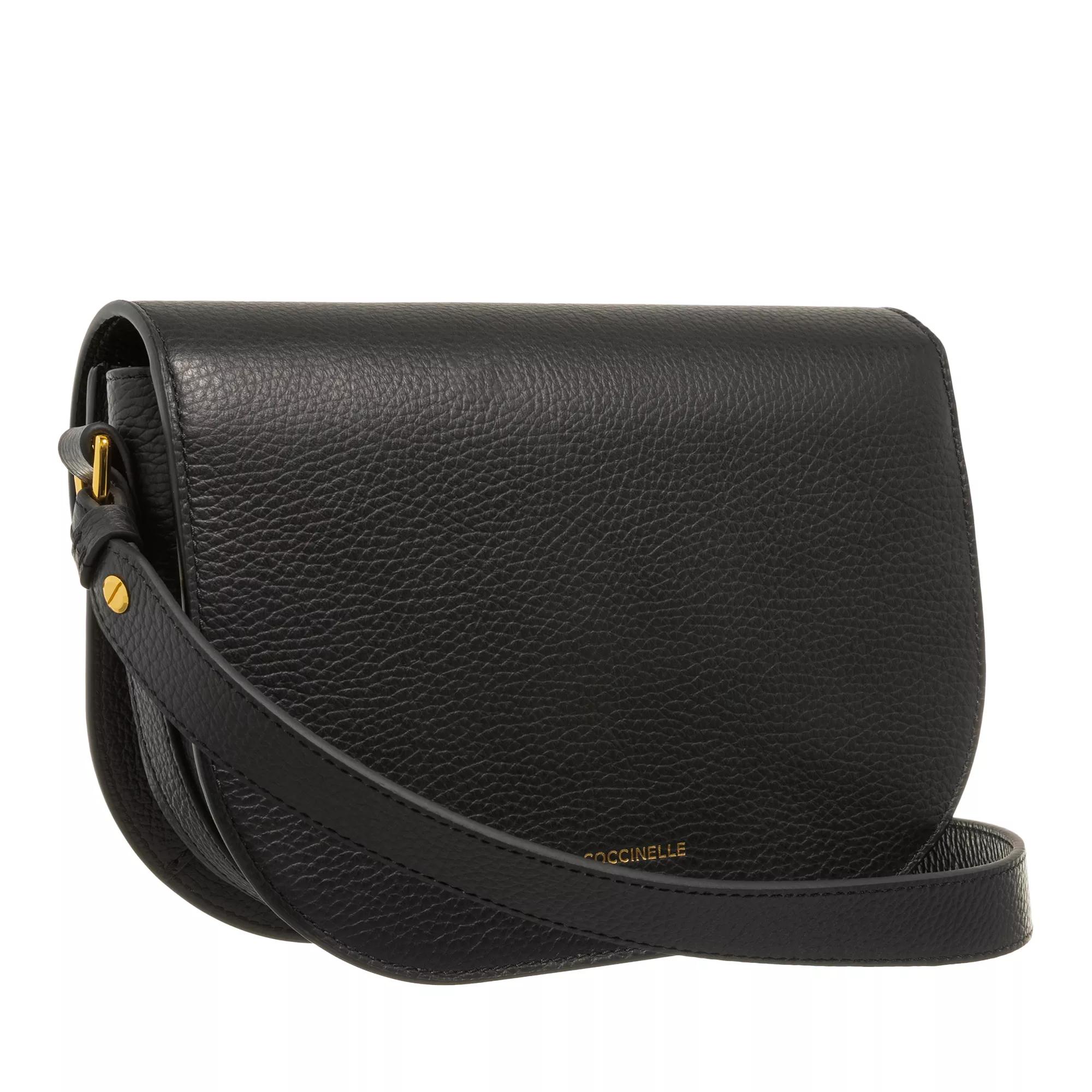 Coccinelle Leren handtas met meerdere compartimenten Black Dames