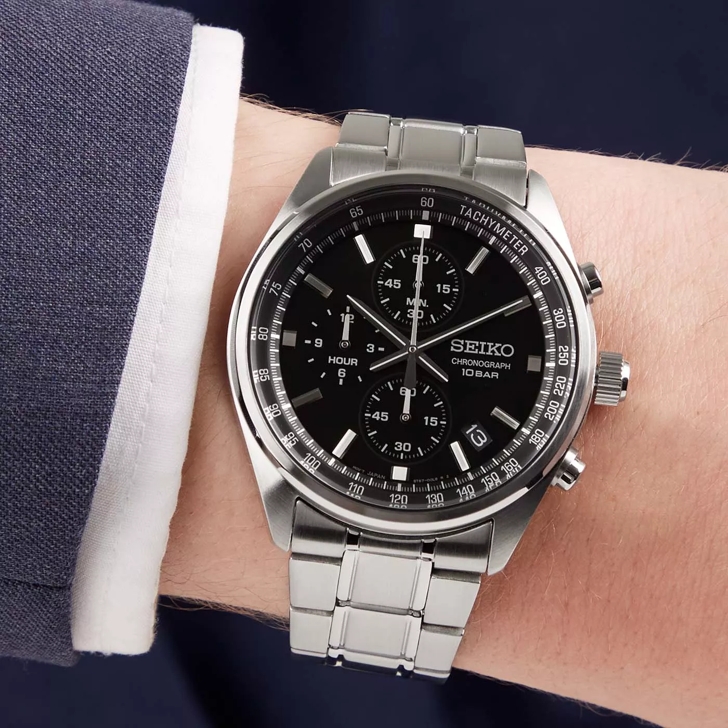 Seiko Seiko Chronograph herren Uhr Silber SSB379P1 Silber farbend Chronograph