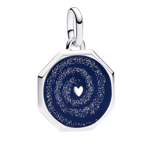 Pandora ME Galaxy Heart Medallion Charm Blue Hanger
