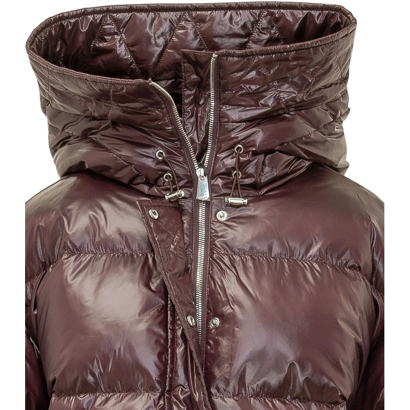 Pinko Daunenjacke Giacca Impasto Trapuntata con Cappuccio braun(Image 4)