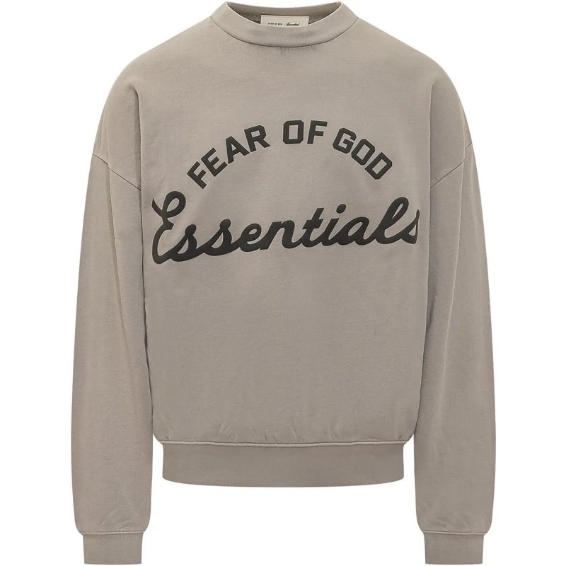 FEAR OF GOD  Felpa Girocollo con Stampa Frontale taupe