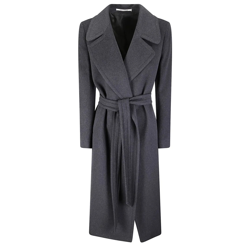 Tagliatore Overgangsmantel Lined Virgin Wool And Cashmere Coat With Tailored  Grey