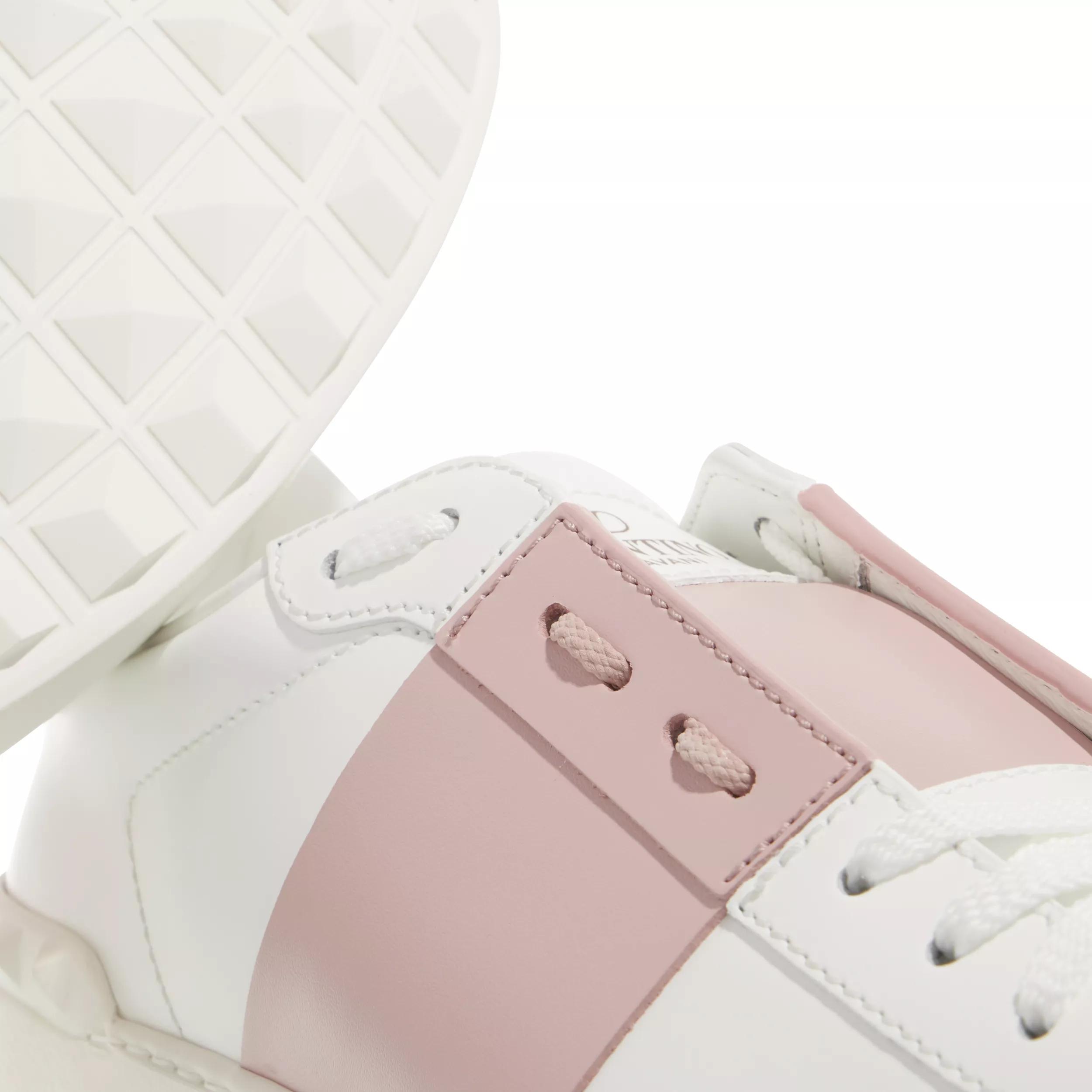 Valentino Garavani Lace Up Sneakers White Rose lage top sneaker