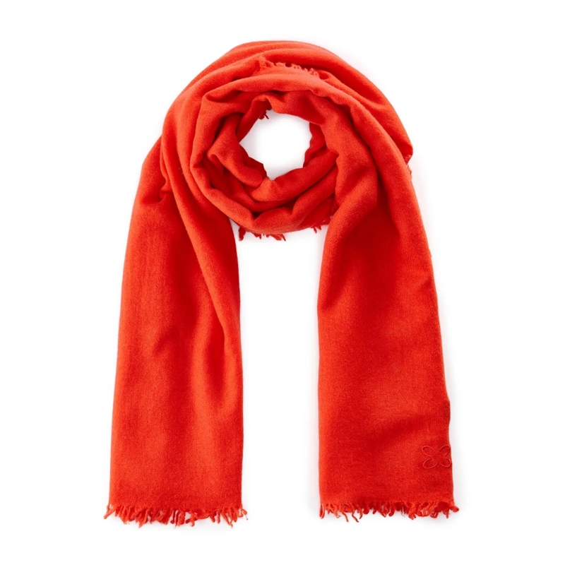 Codello Écharpe légère Schal aus Kaschmir-Mix Orange