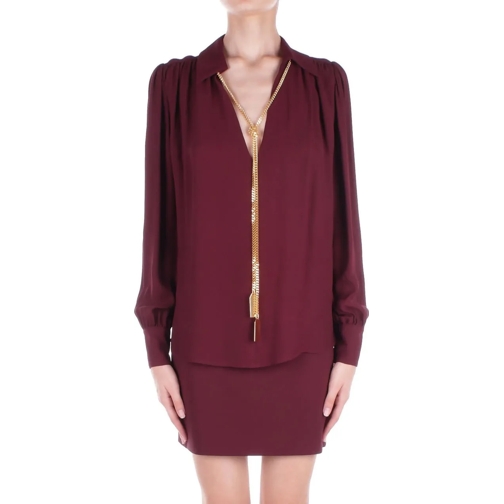 Elisabetta Franchi Blusen Shirts Bordeaux Red rot