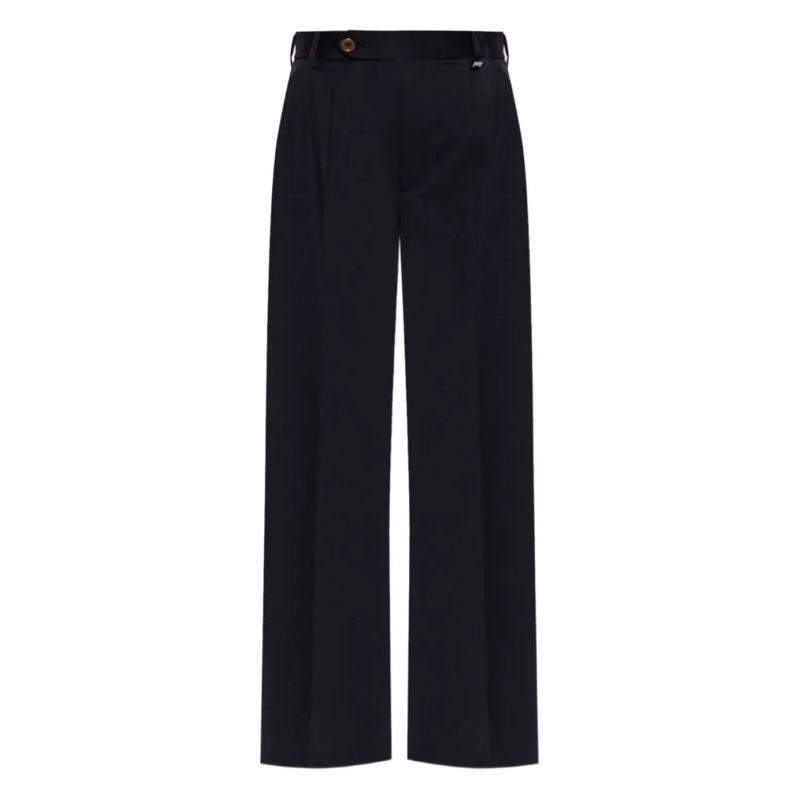Vivienne Westwood  Navy Blue Wide-Leg Trousers Black