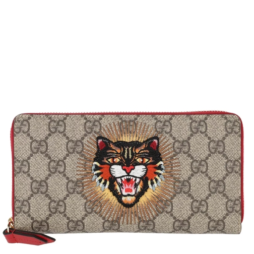 Gucci GG Cat Wallet Beige Zip-Around Wallet