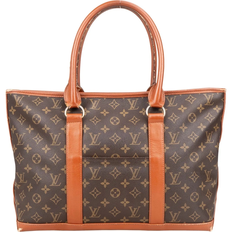 Louis Vuitton Tote Louis Vuitton Canvas Monogram Sac Weekend Handbag braun