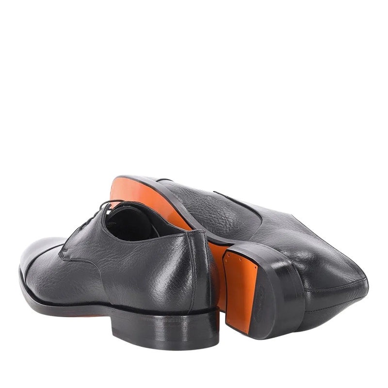Santoni Chaussures à lacets Schnürschuhe aus Leder schwarz(Image 2)